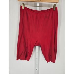Vintage 1990s Active Elements Women's Red Ribbed Pull-on Shorts Size L